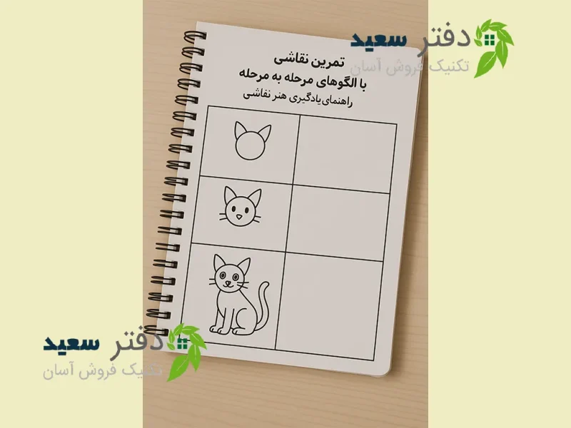 دفتر نقاشی با الگو