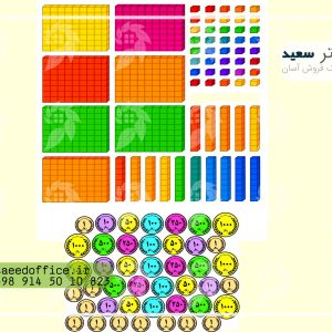 وایت برد 2 وایتبرد آموزشی ریاضی پایه دوم ابتدایی | رنگی، دورو، قابلیت تمرین با ماژیک